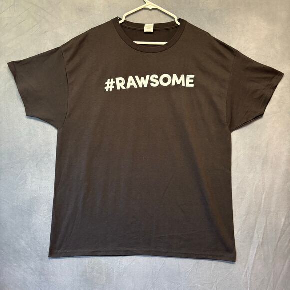 Hanes EcoSmart Acme Oyster House #RAWSOME T-Shirt XL Black New Orleans Seafood - Picture 1 of 9